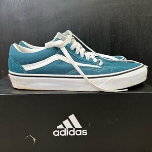 Old Skool Vans - Teal/White